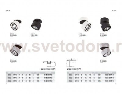 Светильник встраиваемый светодиодный Lightstar 214840 Forte inca 4000K