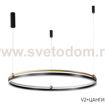 Люстра Crystallux FERNANDO SP88W LED BLACK/GOLD FERNANDO