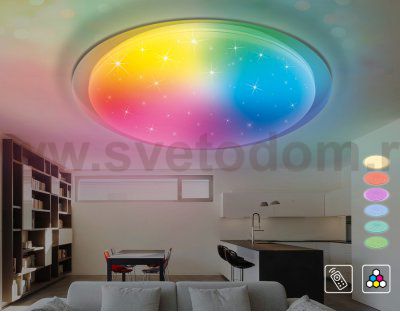 Потолочный светодиодный светильник 80Вт 560мм Ambrella FF480 RGB