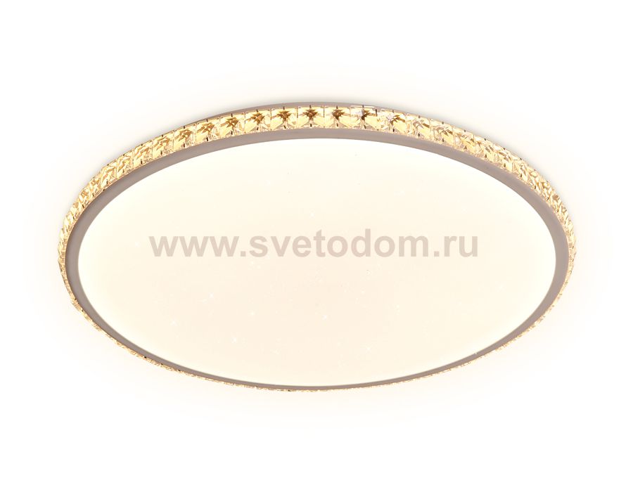 Люстра потолочная Ambrella FF70 WH белый 48W+20W D400*60 (ПДУ ИК) ORBITAL