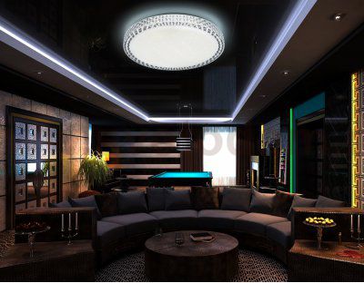 Люстра потолочная Ambrella FF85 WH белый 48W D400*75 (ПДУ ИК) ORBITAL