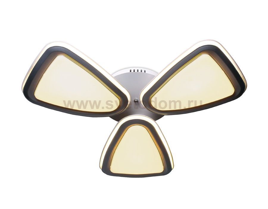 Люстра потолочная Ambrella FG1010/3 WH/SL 204W 770*770*115 (ПДУ РАДИО 2.4) COMFORT