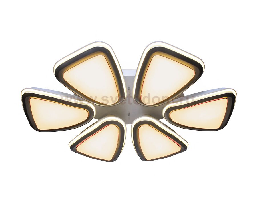 Люстра потолочная Ambrella FG1014/6 WH/SL 410W 1040*800*115 (ПДУ РАДИО 2.4) COMFORT