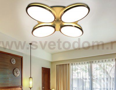 Люстра потолочная Ambrella FG2024 WH 96W+40W 760*760*150 (ПДУ РАДИО 2.4) COMFORT