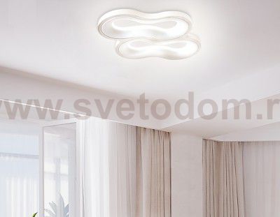 Люстра потолочная Ambrella FG2112 WH 96W 400*280*90 (ПДУ РАДИО 2.4) COMFORT