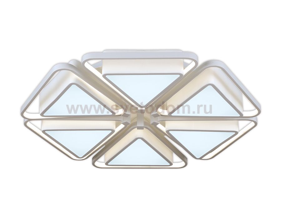 Люстра потолочная Ambrella FG2502/6 WH 204W 750*750*120 (ПДУ РАДИО 2.4) COMFORT