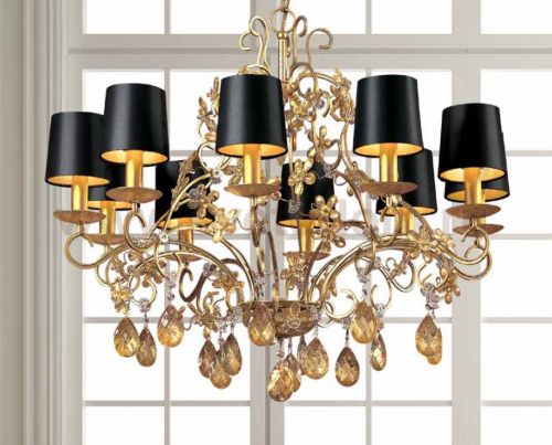 Подвесной светильник Masiero FIORE DI FOGLIA 10 Oro fantasia anticato