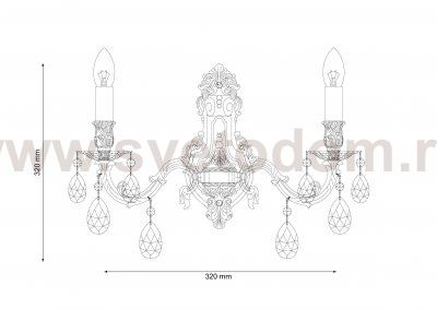 Светильник настенный бра Lucia Tucci FIRENZE W141.2 antique