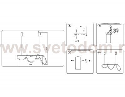 Подвесной светодиодный светильник с пультом Ambrella FL10533 FL