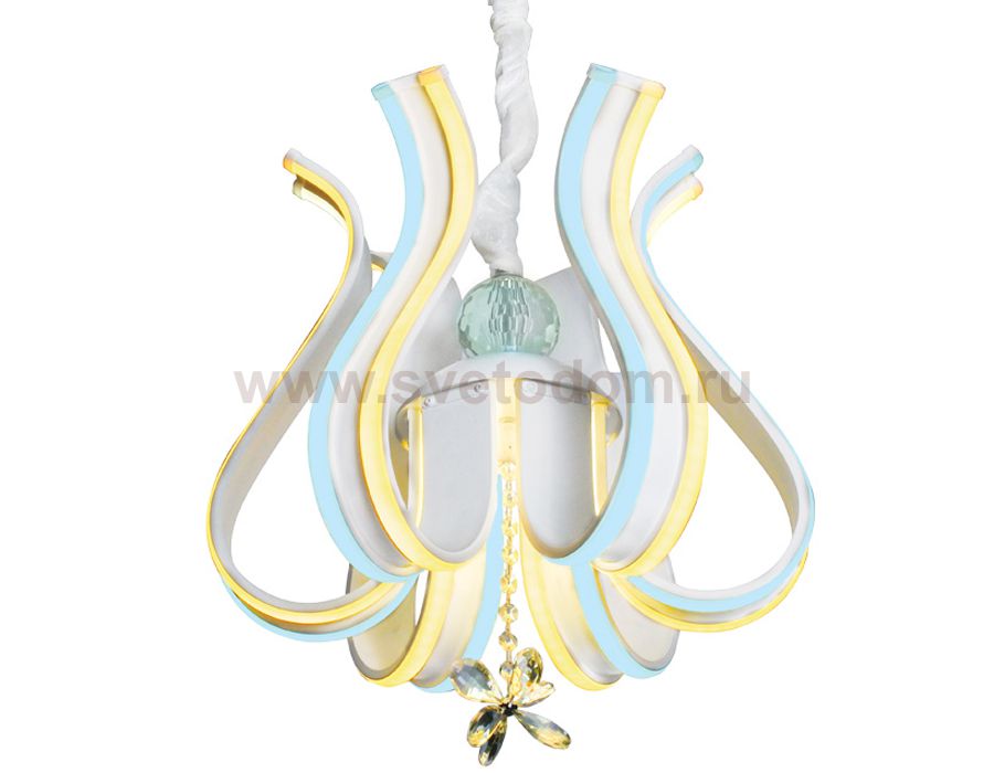 Люстра подвесная Ambrella FL112/6 WH белый 156W 460*460*400 (ПДУ РАДИО 2.4) LINE