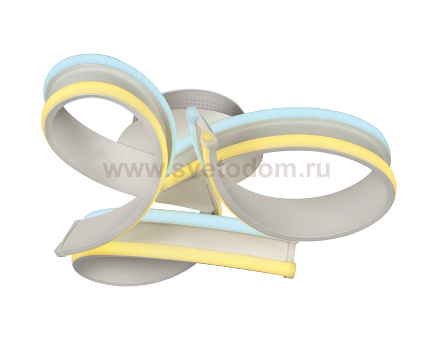 Люстра потолочная Ambrella FL125/3 WH белый 84W 3000K/6400K 450*400*150 (Без ПДУ) LINE