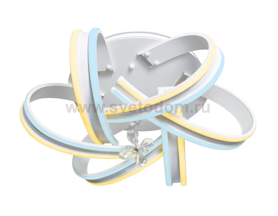 Люстра потолочная Ambrella FL131/6 WH белый 144W 640*640*230 (ПДУ РАДИО 2.4) LINE