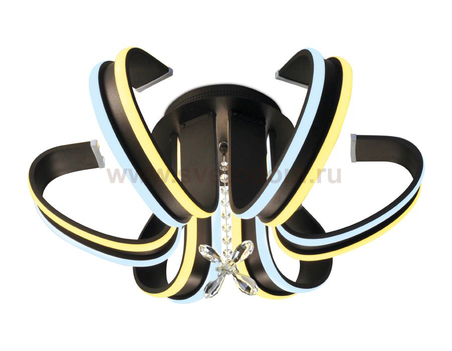 Люстра потолочная Ambrella FL140/6 CF кофе 132W 590*590*230 (ПДУ РАДИО 2.4) LINE