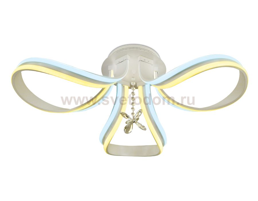 Люстра потолочная Ambrella FL150/3 WH белый 120W 700*700*270 (ПДУ РАДИО 2.4) LINE