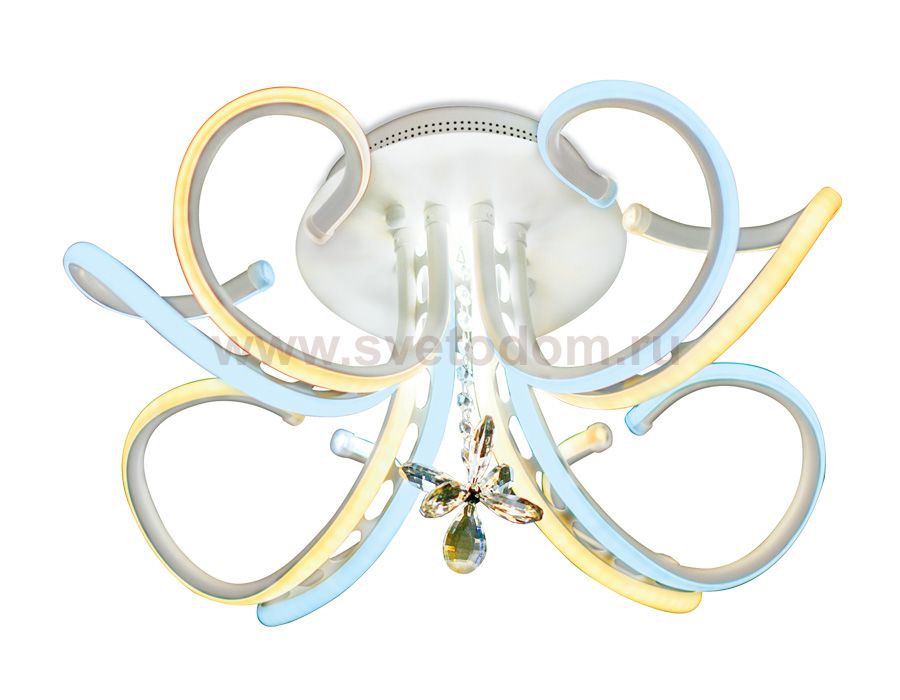 Люстра потолочная Ambrella FL180/4 WH белый 96W 520*520*230 (ПДУ РАДИО 2.4) LINE