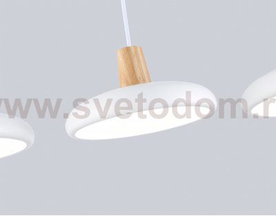 Светильник светодиодный подвесной Ambrella FL4840/3 WH/WD белый/дерево 72W 3000-6000K 550*200*800 (без ПДУ)