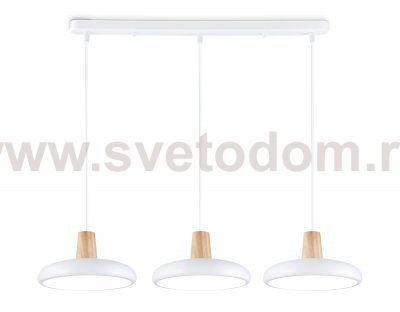 Светильник светодиодный подвесной Ambrella FL4840/3 WH/WD белый/дерево 72W 3000-6000K 550*200*800 (без ПДУ)