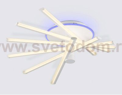 FL6231 WH белый 88W 3000K-6400K+RGB 605*605*200 (ПДУ ИК)