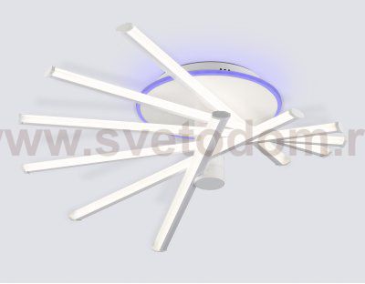 FL6231 WH белый 88W 3000K-6400K+RGB 605*605*200 (ПДУ ИК)