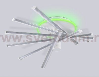 FL6231 WH белый 88W 3000K-6400K+RGB 605*605*200 (ПДУ ИК)