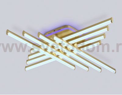 FL6263 GD золото 115W 3000K-6400K+RGB 810*810*130 (ПДУ ИК)