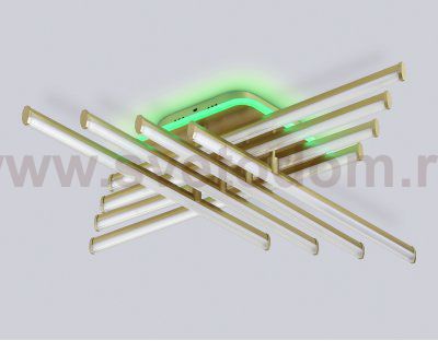 FL6263 GD золото 115W 3000K-6400K+RGB 810*810*130 (ПДУ ИК)