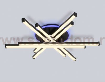 FL6272 BK черный 76W 3000K-6400K+RGB 700*615*135 (ПДУ ИК)