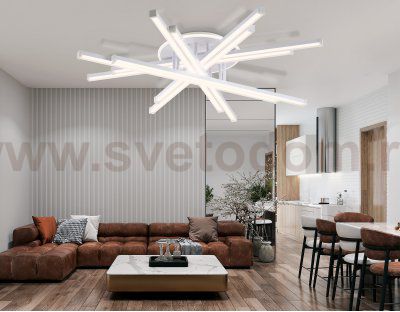 FL6275 WH белый 134W 3000K-6400K 800*800*165 (ПДУ ИК)