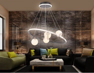 Подвесной светодиодный светильник со сменной лампой и с пультом управления Ambrella FL66323 FL