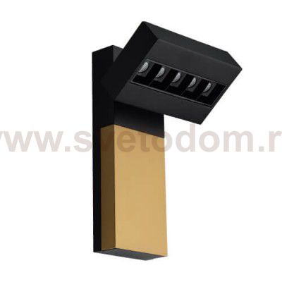 FOCUS COLD blk/gld/blk dim диммируемый светильник настенный Italline