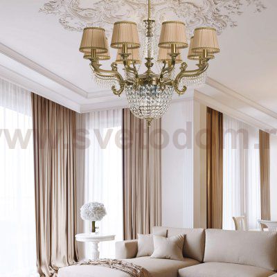 Люстра Kutek FONTANA-CRYSTAL SWAROVSKI FON-ZW-8+1(P/A)