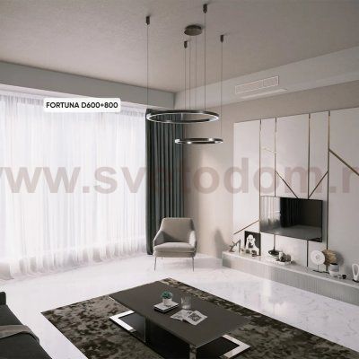 Люстра Crystallux FORTUNA SP123W LED  BLACK FORTUNA