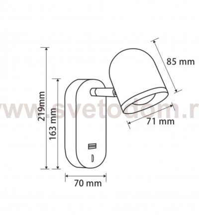 Настенный светильник (бра) Freya FR10003WL-L4B PointThree