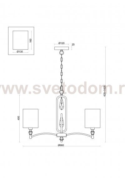 Подвесной светильник Freya FR1007PL-05N Riverside