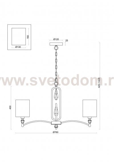 Подвесной светильник Freya FR1007PL-07BS Riverside