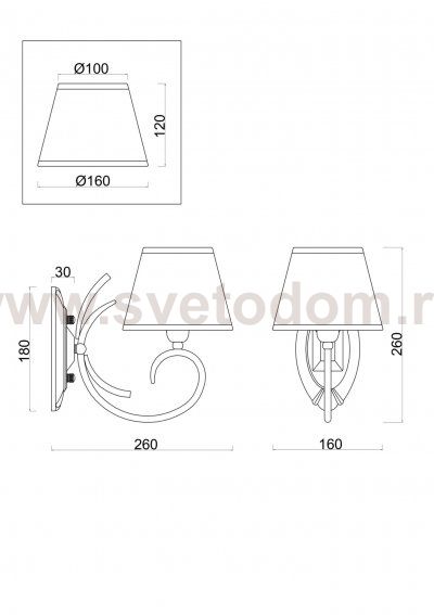 Настенный светильник бра Freya FR2013WL-01G Gisela