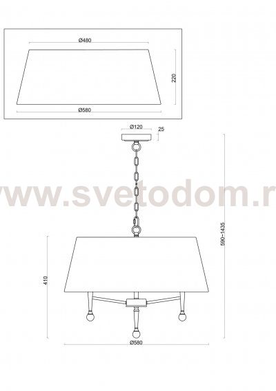 Подвесной светильник Freya FR2190PL-05N1 Rosemary