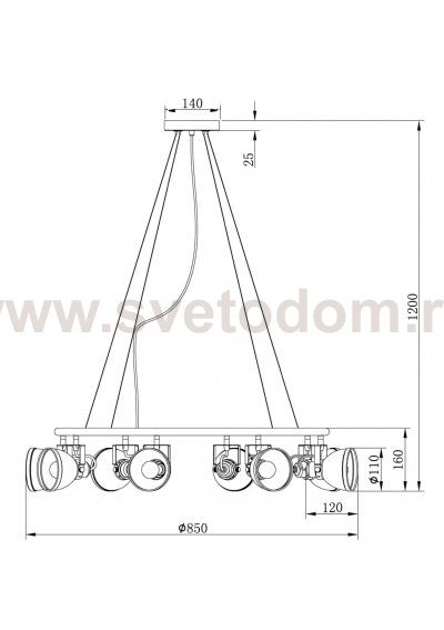 Подвесной светильник Freya FR4003PL-08W Roslyn
