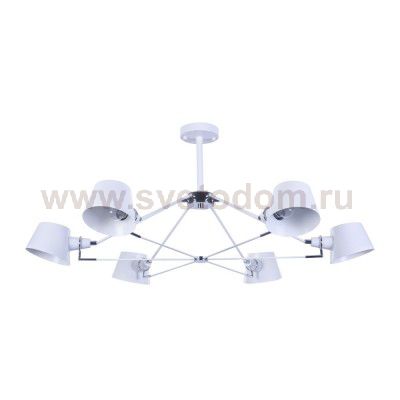 Люстра металлическая белая Freya FR5038-CL-06-W Abigail