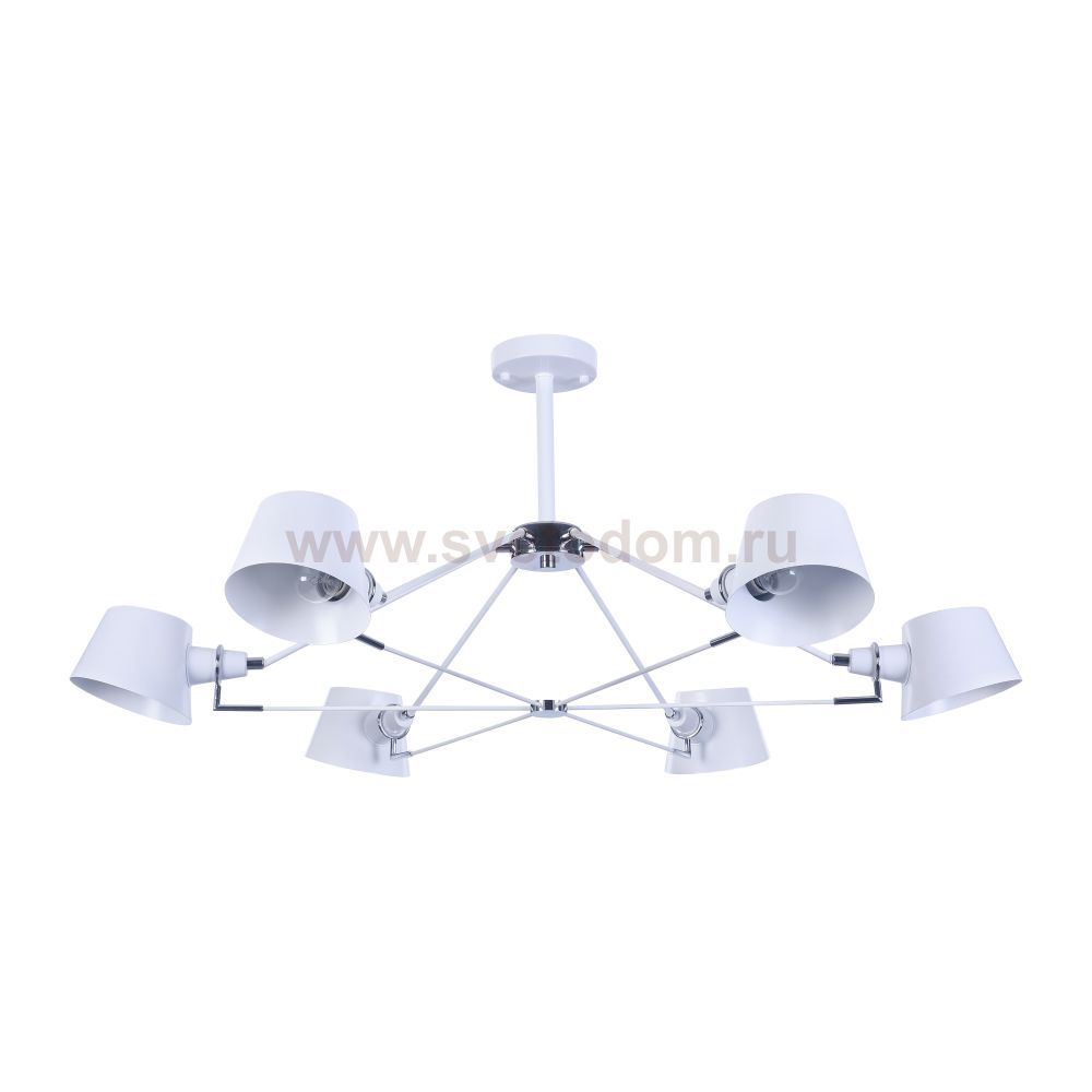 Люстра металлическая белая Freya FR5038-CL-06-W Abigail