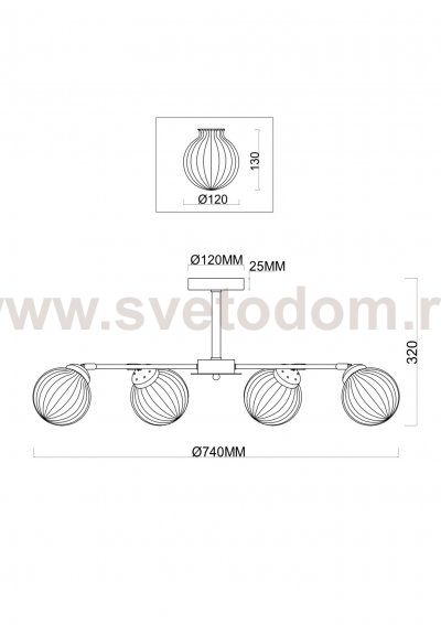 Люстра Freya FR5041PL-06BS Daisy