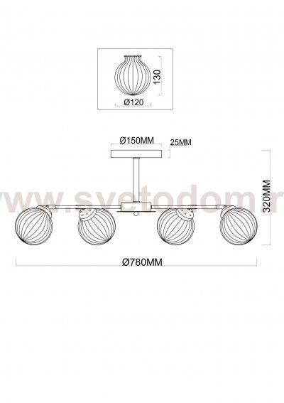Люстра Freya FR5041PL-08BS Daisy
