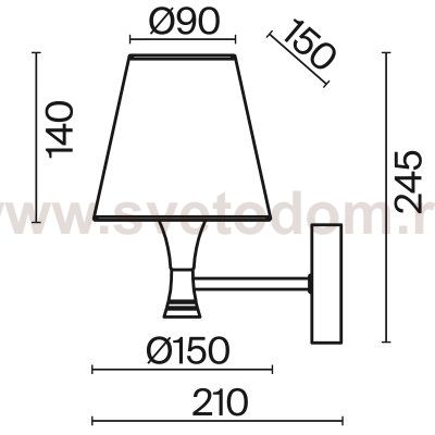 Настенный светильник (бра) Freya FR5098WL-01BBS Perfetto
