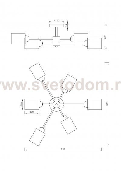 Светильник Freya FR5150PL-06B 