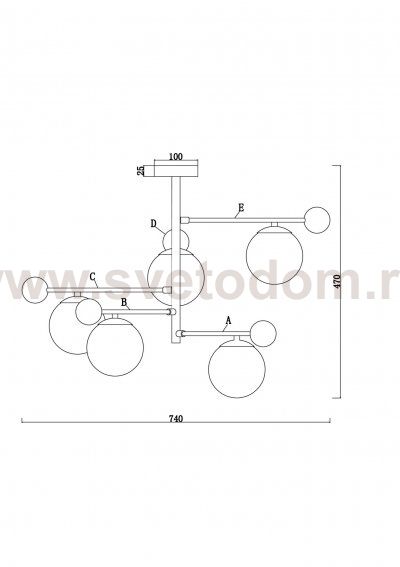 Светильник Freya FR5158PL-05BS 