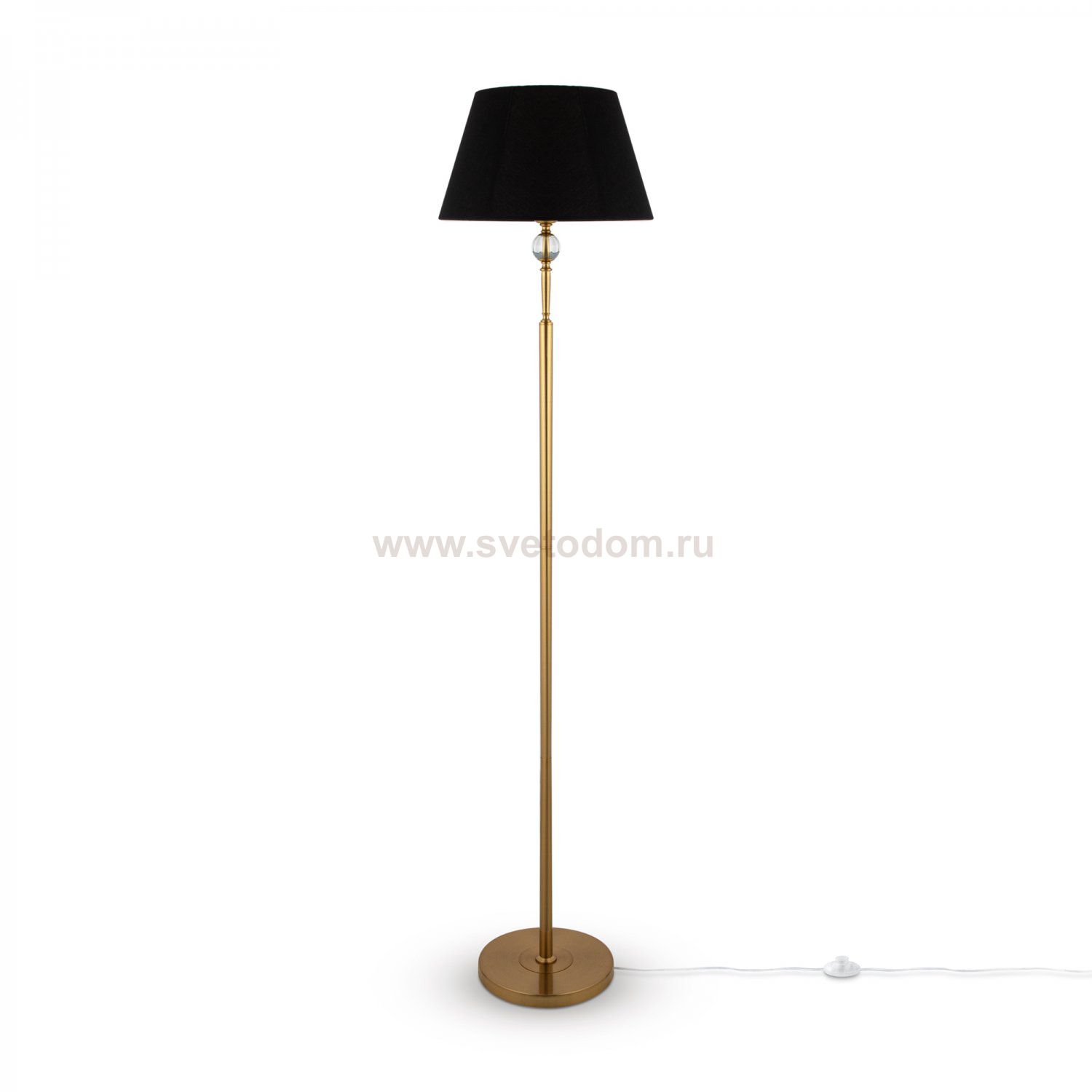 Торшер напольный с черным абажуром Freya FR5190FL-01BS