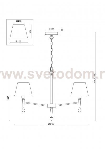 Подвесной светильник Freya FR5190PL-05BS2 Rosemary