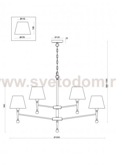 Подвесной светильник Freya FR5190PL-12BS Rosemary