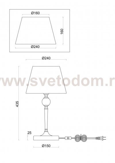 Настольный светильник Freya FR5190TL-01BS1 Rosemary