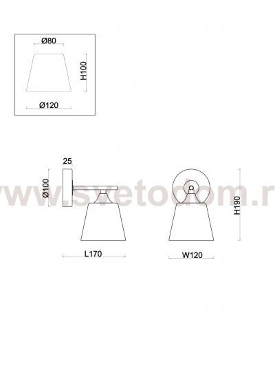 Настенный светильник (бра) Freya FR5261WL-01GB